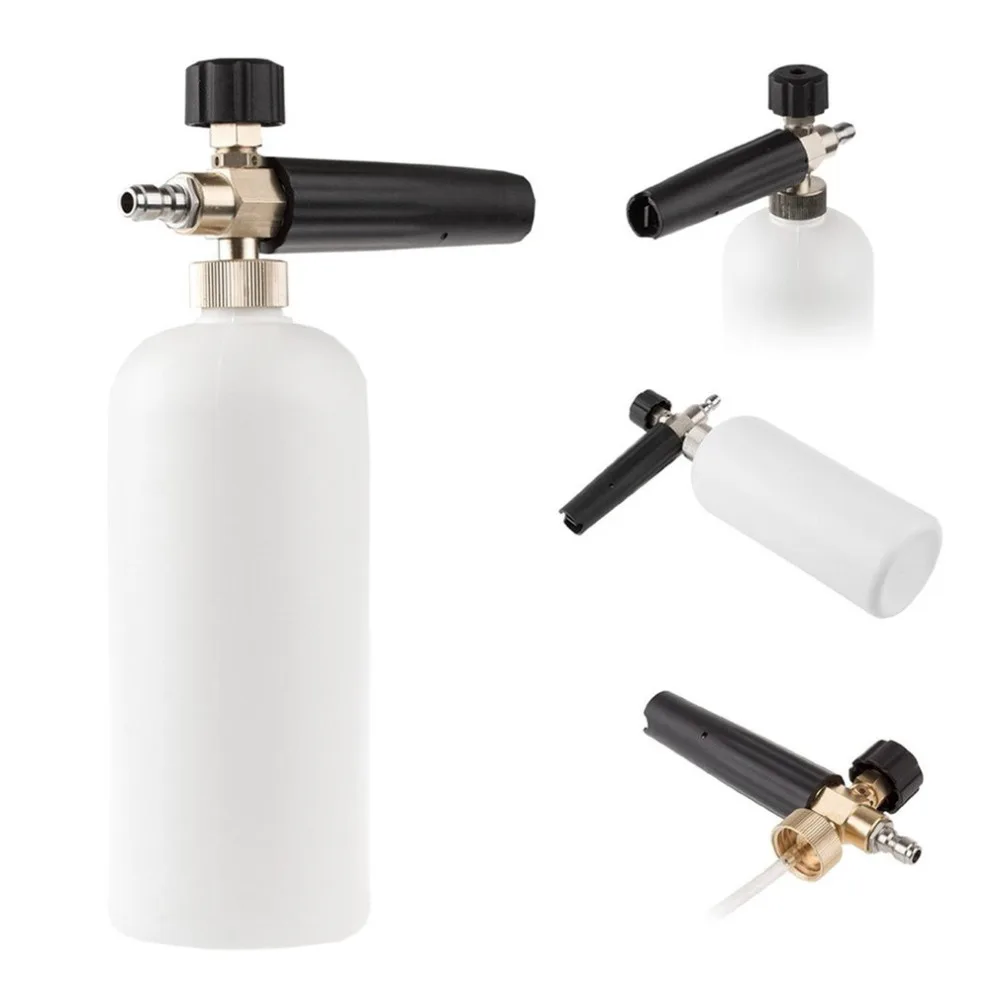 

High Pressure Car Washer 1/4" Quick Adjustable Adapter Releasing Foam Connector Container Bottle Washing Tool For Vehicle Car