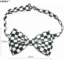 12*7,5 см унисекс мужской двойной слой черный белый плед Досуг галстук-платок джентльмен Бабочка Свадебный галстук LJ008