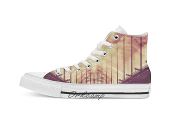 

Rays of Colour Warm Embrace Custom Casual High Top lace-up Canvas shoes sneakers Drop shipping