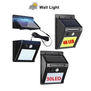 

LEDs Solar Powered Lights Wireless Motion Sensor lamp Security Outdoor Waterproof Wall Spotlights Garden Street Path light integ
