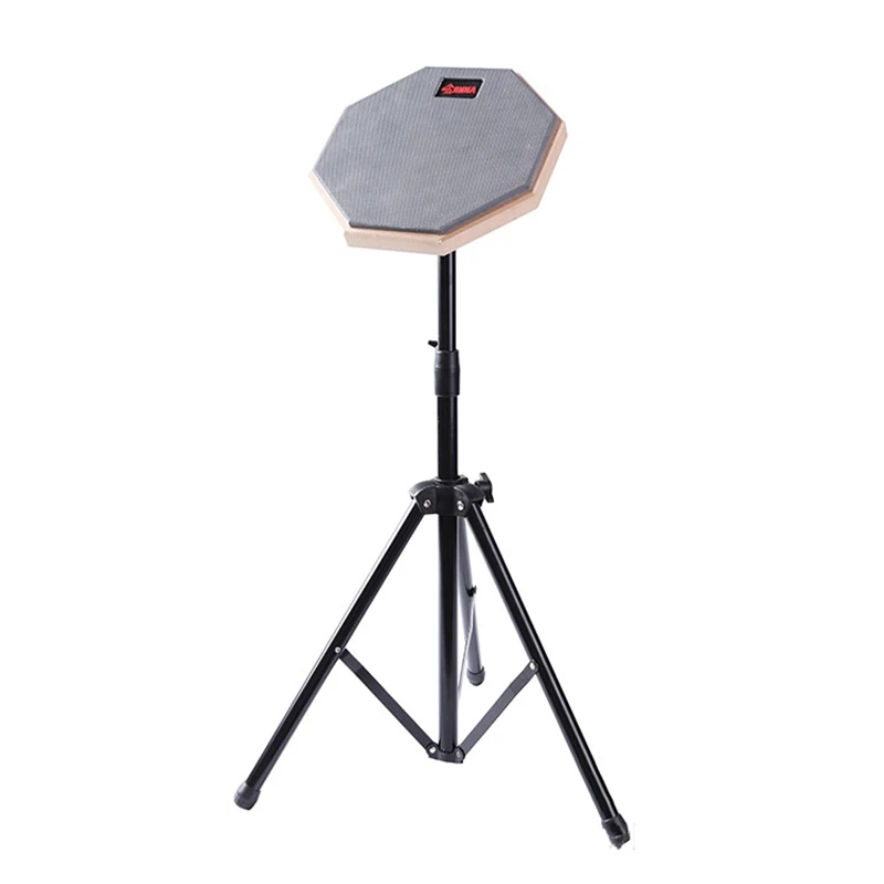 

8-Inch Silicone Drum Pad Dumb Drum Beginner Practice Training Drum Pad with Bracket, Drum Pad Color Random