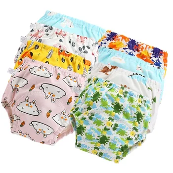 

2020 Cute Baby Diapers Reusable Nappies Cloth Diaper Washable Infants Children Baby Cotton Training Pants Panties Nappy