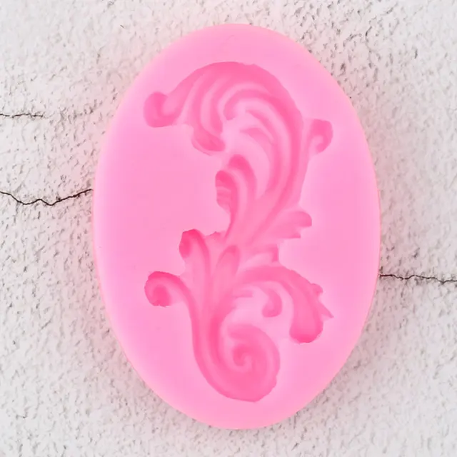 Barokk Tekercses Enyhítés Határ Menti Szilikon Penészek Diy Cupcake Topper Fondant Sütemény Díszítő Szerszámok Cukorkás Agyag Csokoládé Gumpaste Penész - Image 6