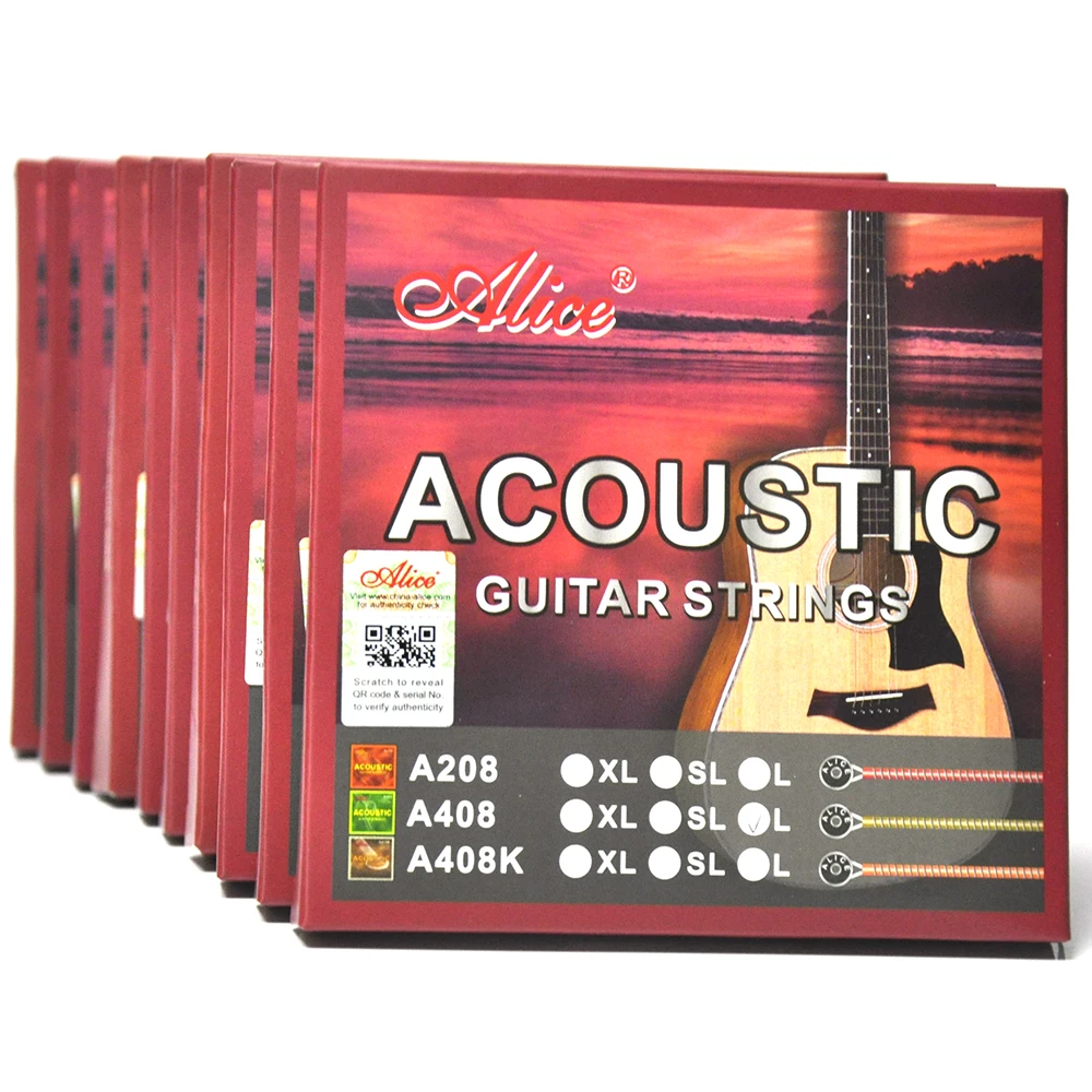 

Wholesale 12 sets/lot Alice A408-L Acoustic Guitar Strings Light 6-string Set