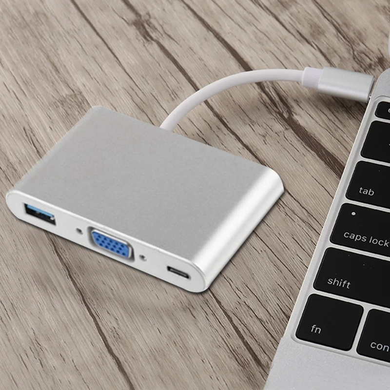 IG- тип C USB 3,1 на USB-C 4K HDMI USB 3,0 адаптер 3 в 1 концентратор для Apple Macbook серый