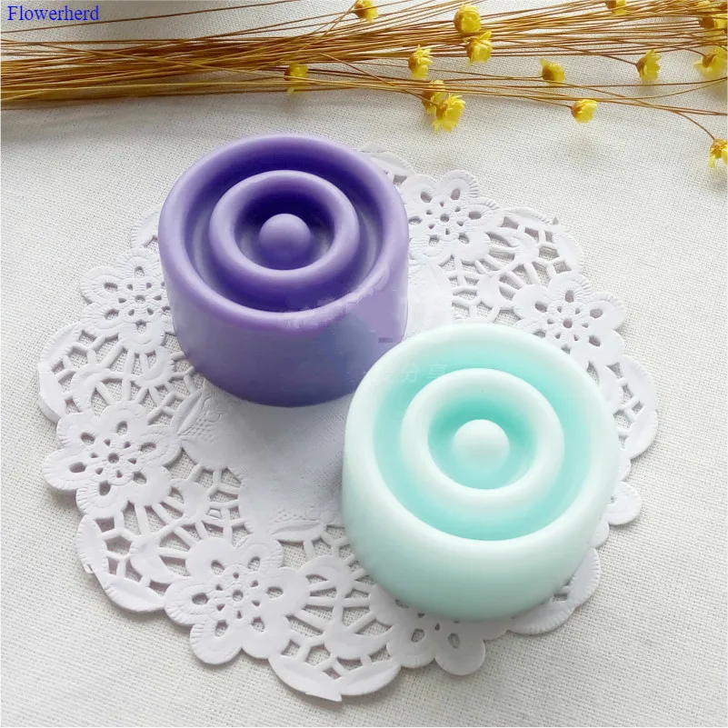New Food Grade DIY Handmade Soap Silicone Mold Eight Hole Circle Silicone Mold 3d Candle Chocolate Mold Soap Making Supplies