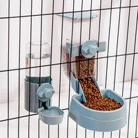 Automatyczne miski dla zwierząt klatka wiszące podajnik Pet butelka wody pojemnik na jedzenie dozownik miska dla szczeniąt koty królik karmienie zwierząt domowych produkt 1