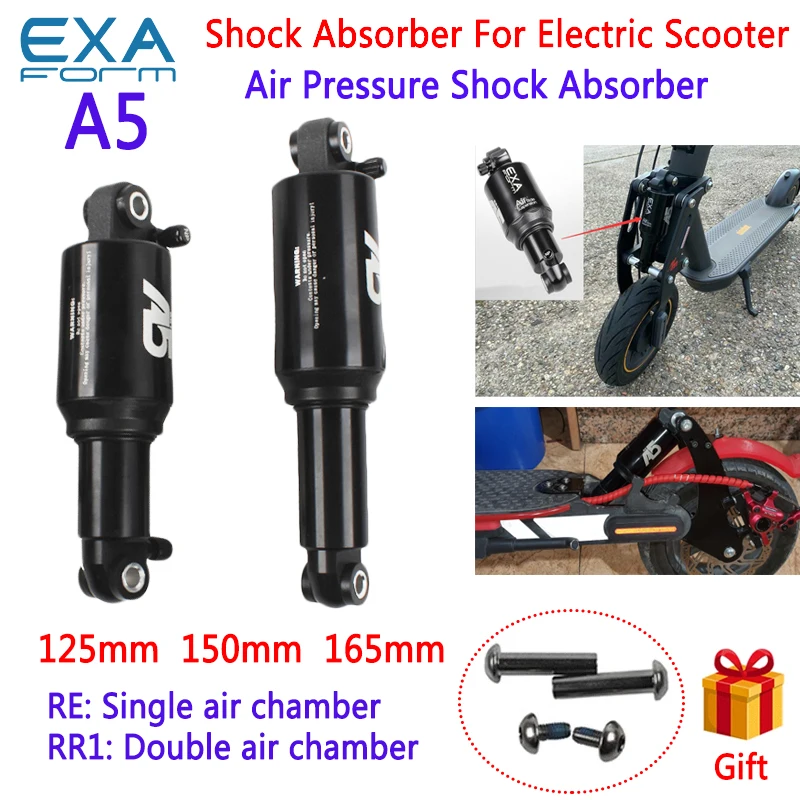 KS A5-RR1 dual air chamber/RE independent air shock absorber bicycle/electric scooter shock absorber m365pro 125mm150mm165mm