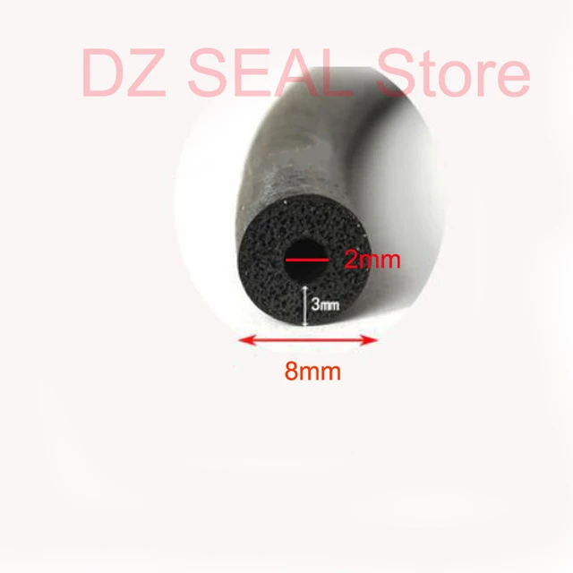 EPDM Rubber Foam Hose Rubber Pipe Foam Sealing Strip Car Door filler Strip 2mm x 8mm
