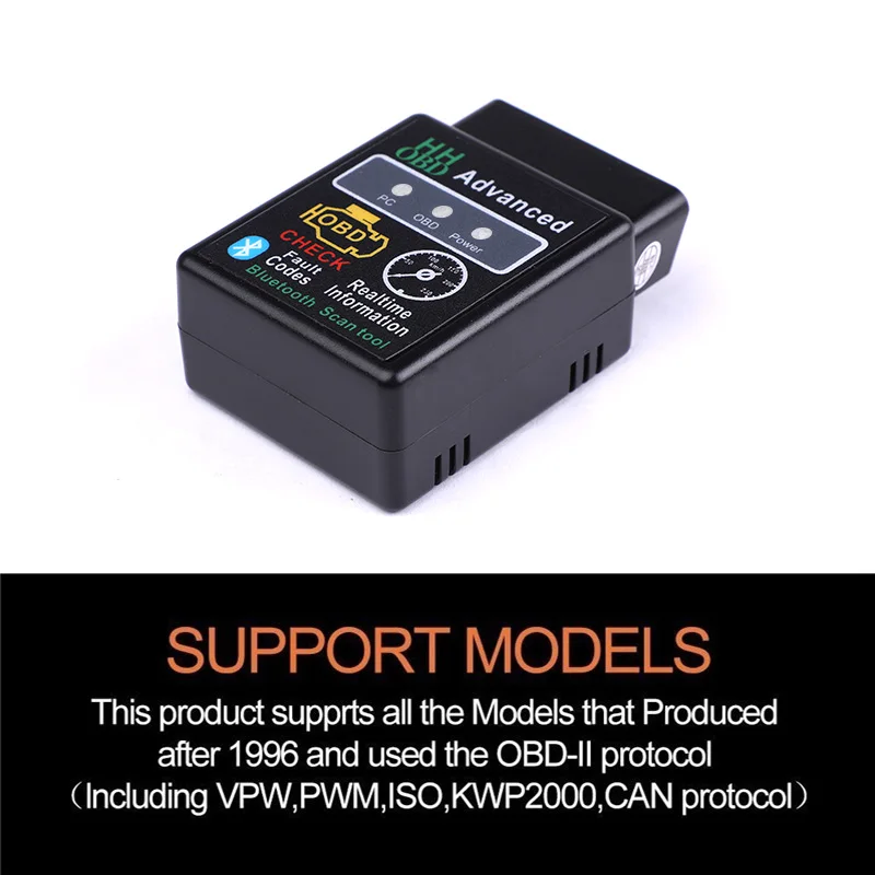 OBD2 ELM327 1,5 HH OBD диагностический сканер ELM 327 V1.5 Bluetooth OBDII автоматический считыватель кодов Поддержка всех OBD2 OBD 2 протоколов