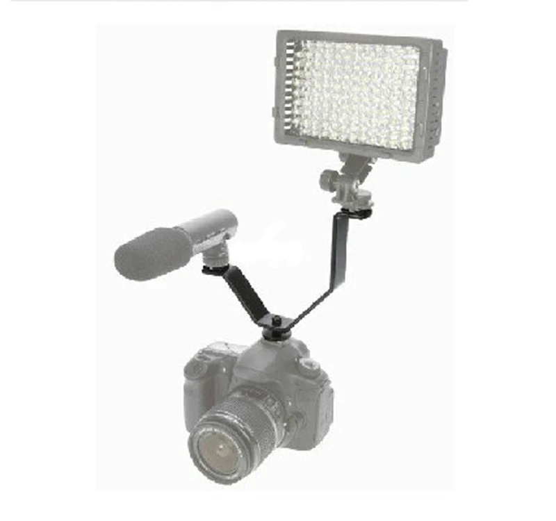 Multifunctional DSLR Camera Hot Shoe V -shape Mount Flash Bracket for LED Camera Microphone Universal Lamp Monitors-V-Type