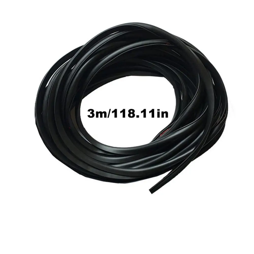 3m black Автомобильная Противоударная полоса дверное краевое уплотнение невидимая устойчивая к царапинам Декоративная полоса для защиты тела пилка для ногтей - Color: 3m black