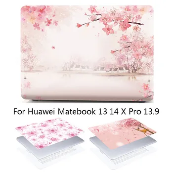 

Beautiful Cherry Blossoms Prints Protective Shell For Huawei Matebook X Pro 13.9 Matebook 14 13 WRT-W19 /W29 Women Laptop Case