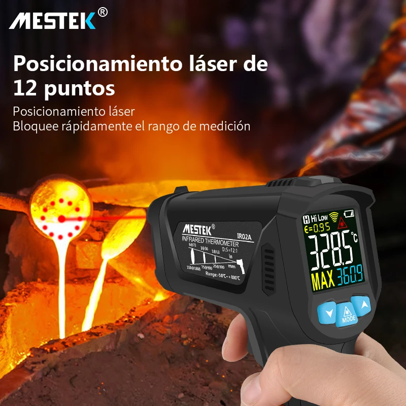 Цифровой термометр MESTEK IR02 инфракрасный измеритель влажности и температуры