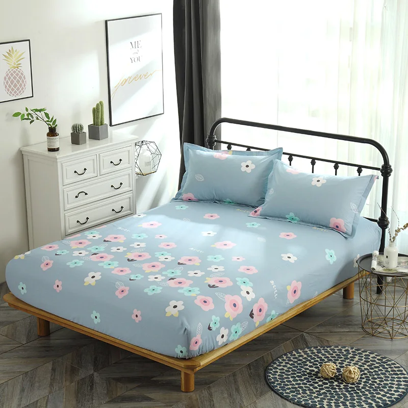 3 шт. хлопковые простыни в американском стиле для двуспальной кровати|fitted sheet