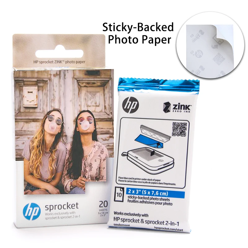 UniPlus 5 коробок HP Zink карманная фотобумага для Звездочка фотопринтер 2 в 1 5*7 6 см