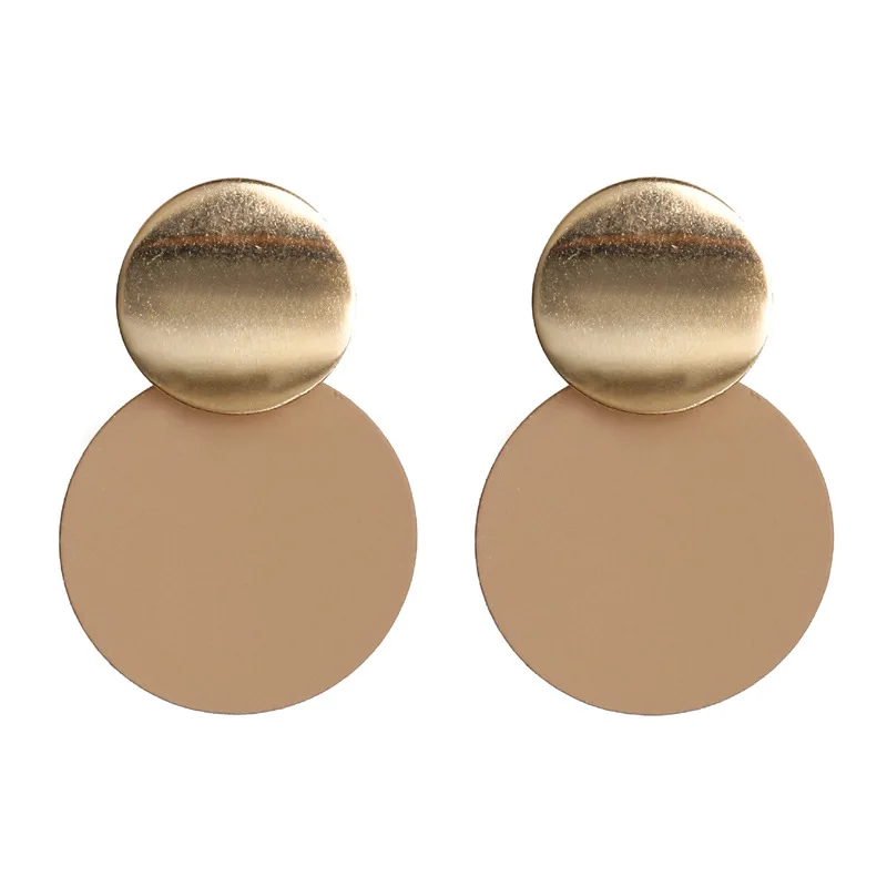 Women Girls Earring Dangler Eardrop Summer Bohemian Fashion Cute Geometric Round Gift Party Jewelry
