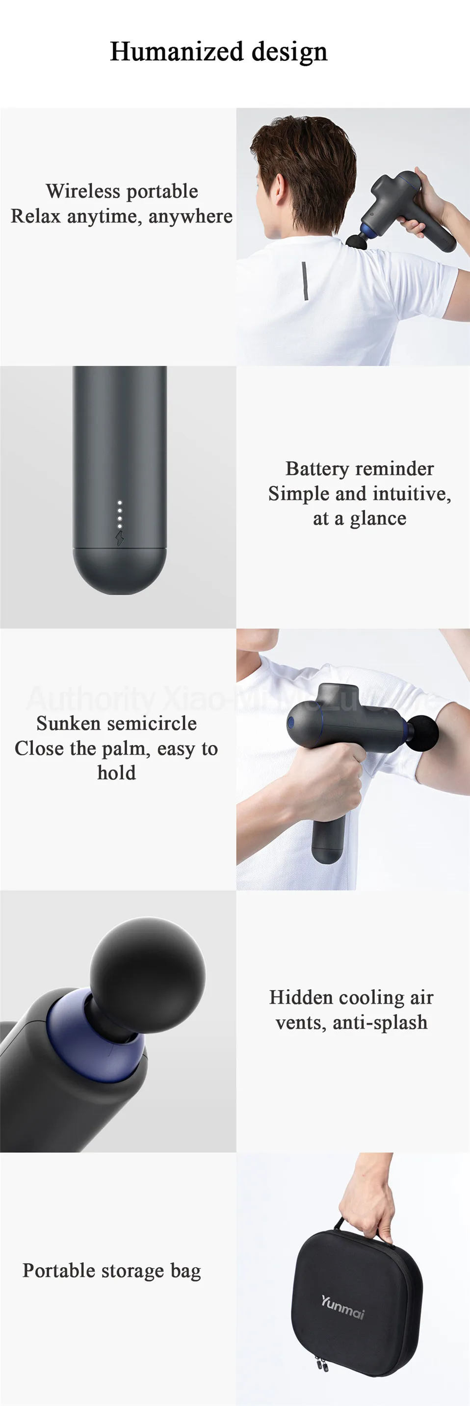 Xiaomi YUNMAI Массажная машина для глубокого расслабления мышц фасции массажер для тела терапия беспроводной ручной массажер для расслабления мышц Спорт