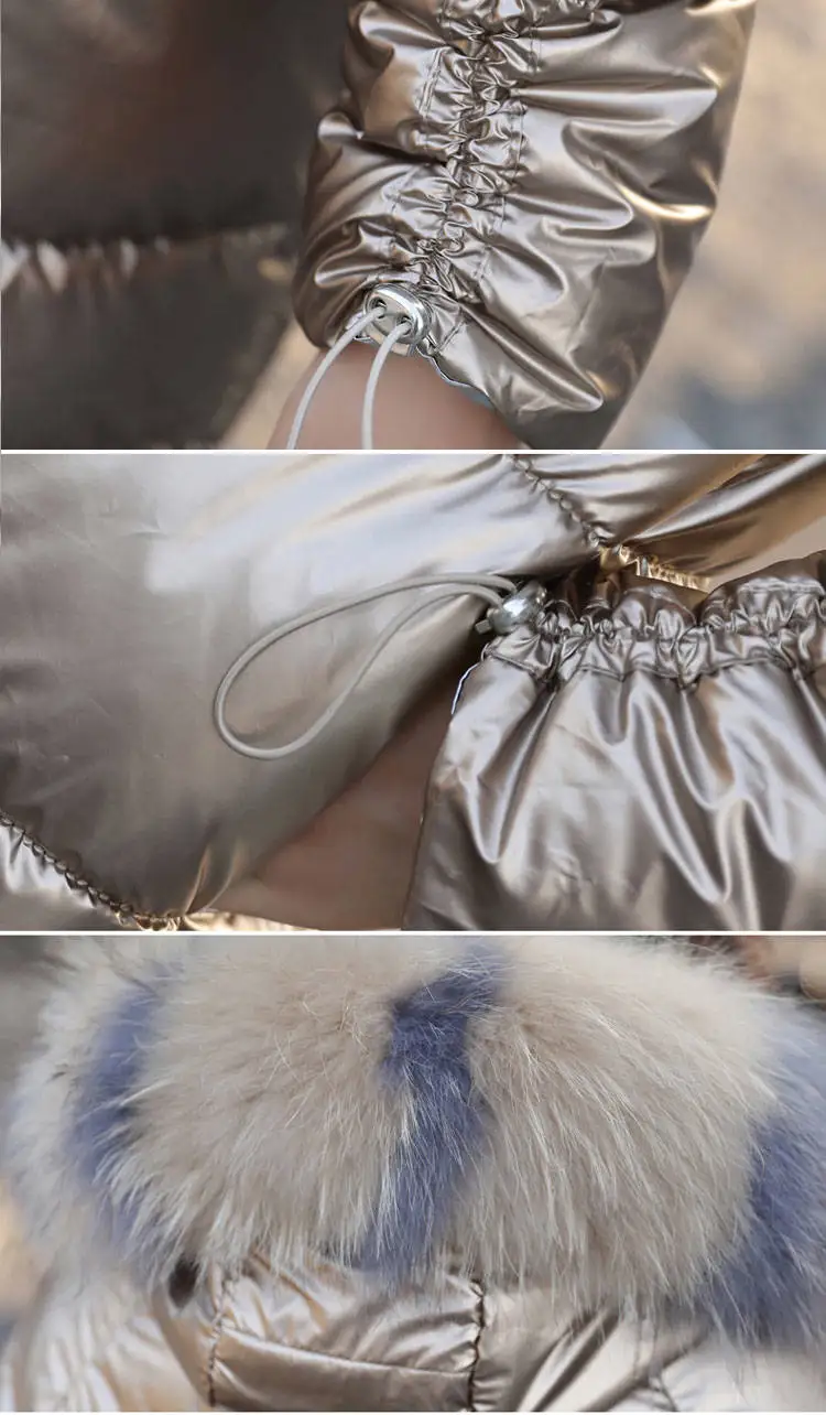 Bella phiosophy, шикарный Зимний пуховик с меховым воротником и глянцевым капюшоном, Женская куртка большого размера, Толстая теплая ватная парка с хлопковой подкладкой
