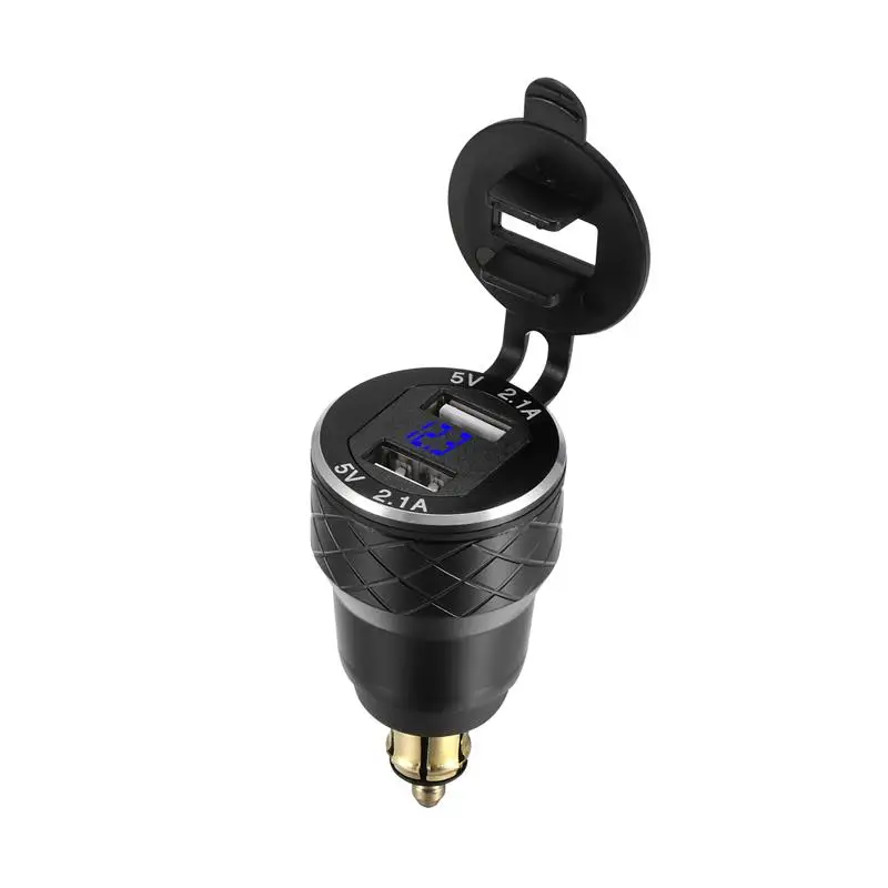 Onever Motorcycle Dual USB Charger 12-24v 4.2A Voltmeter Aluminum Alloy for EU Power Socket BMW | Автомобили и мотоциклы