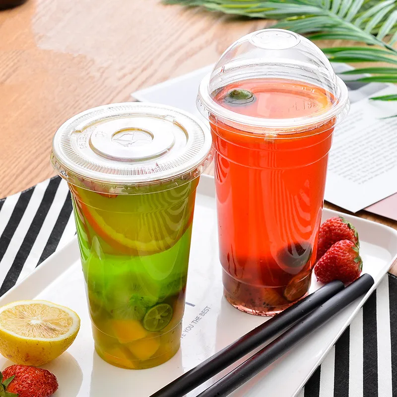 Высококачественные прозрачные питьевые пластиковые чашки 95 мм 50 шт. одноразовые