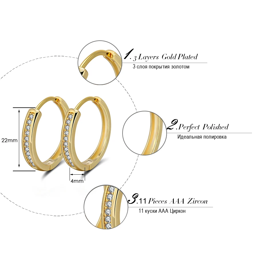 ORSA JEWELS новые модные серьги шампанского золотого и серебряного цвета цирконий
