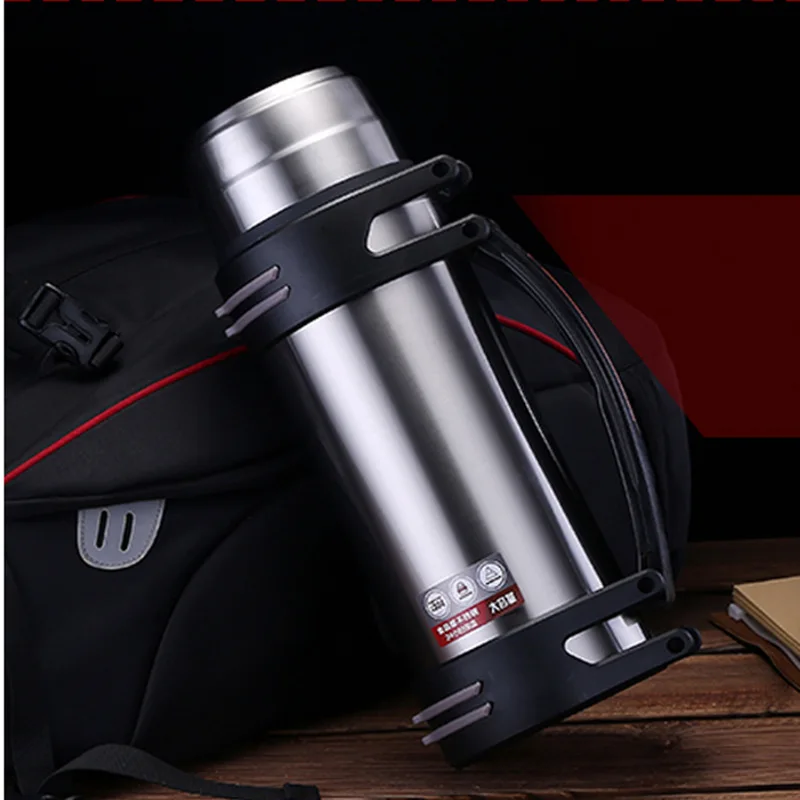 

Stainless Steel Thermo Jug Outdoor Travel Large-Volume 2L In-car Thermos Household Large Size Water Bottle Portable 2000 Ml