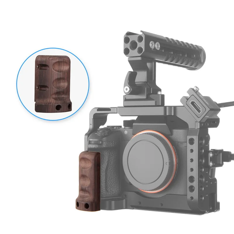 Superior de Alumínio do Aperto Fria da Sapata de A7iii Equipamento da Gaiola da Câmera para A7iii A7m3 com Punho Montagem Pearwood A7iii A7r3 A7m3 - Image 4