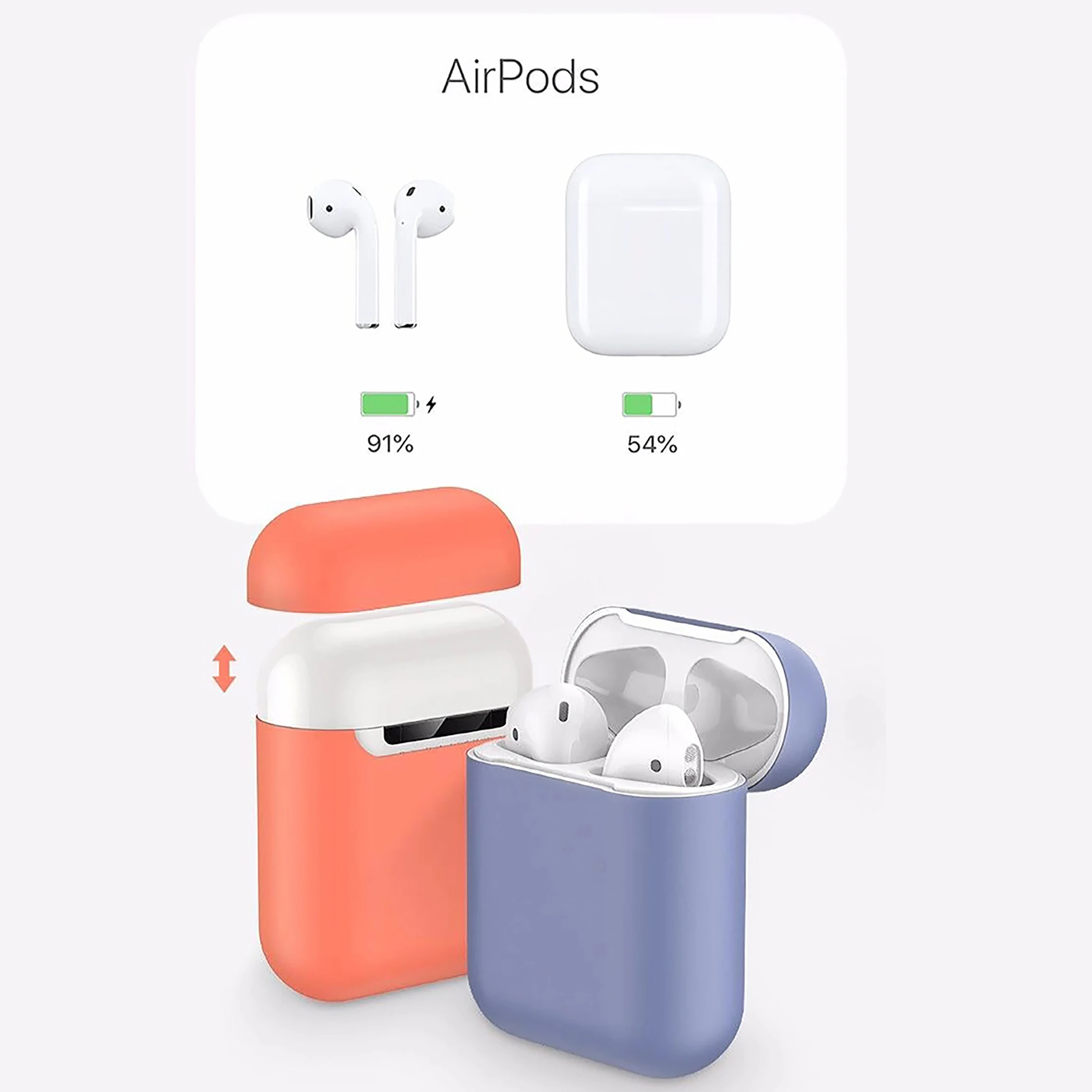 Силиконовый чехол для наушников для Apple Airpods 2 чехол для AirPods Bluetooth чехол для зарядки ультратонкий защитный чехол AirPods