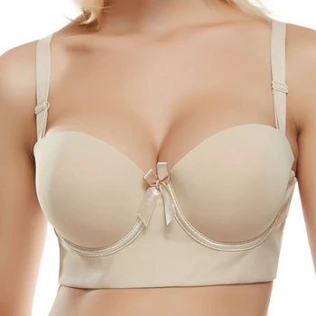 

Sexy Push Up Underwire Bra---Fashion Plus Size Solid Color Bralette Breathable Cozy Smooth Half Cup Bras For Women