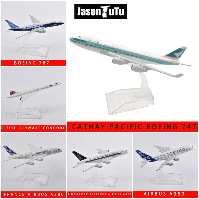 JASON TUTU 16cm Airbus A320 Airplane Model Plane Model Boeing 777 Aircraft Diecast Metal 1/400 Scale Planes Factory Dropshipping 3