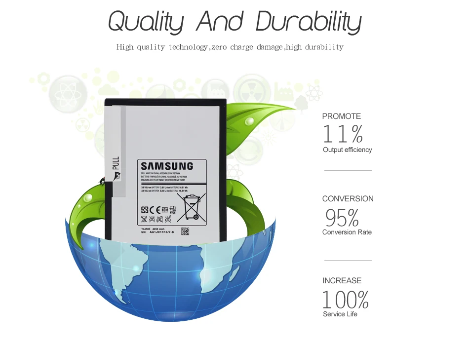 Samsung планшетный аккумулятор T4450E 4450 мАч для samsung GALAXY Tab 3 8,0 T310 T311 T315 Сменные Аккумуляторы+ Бесплатные инструменты