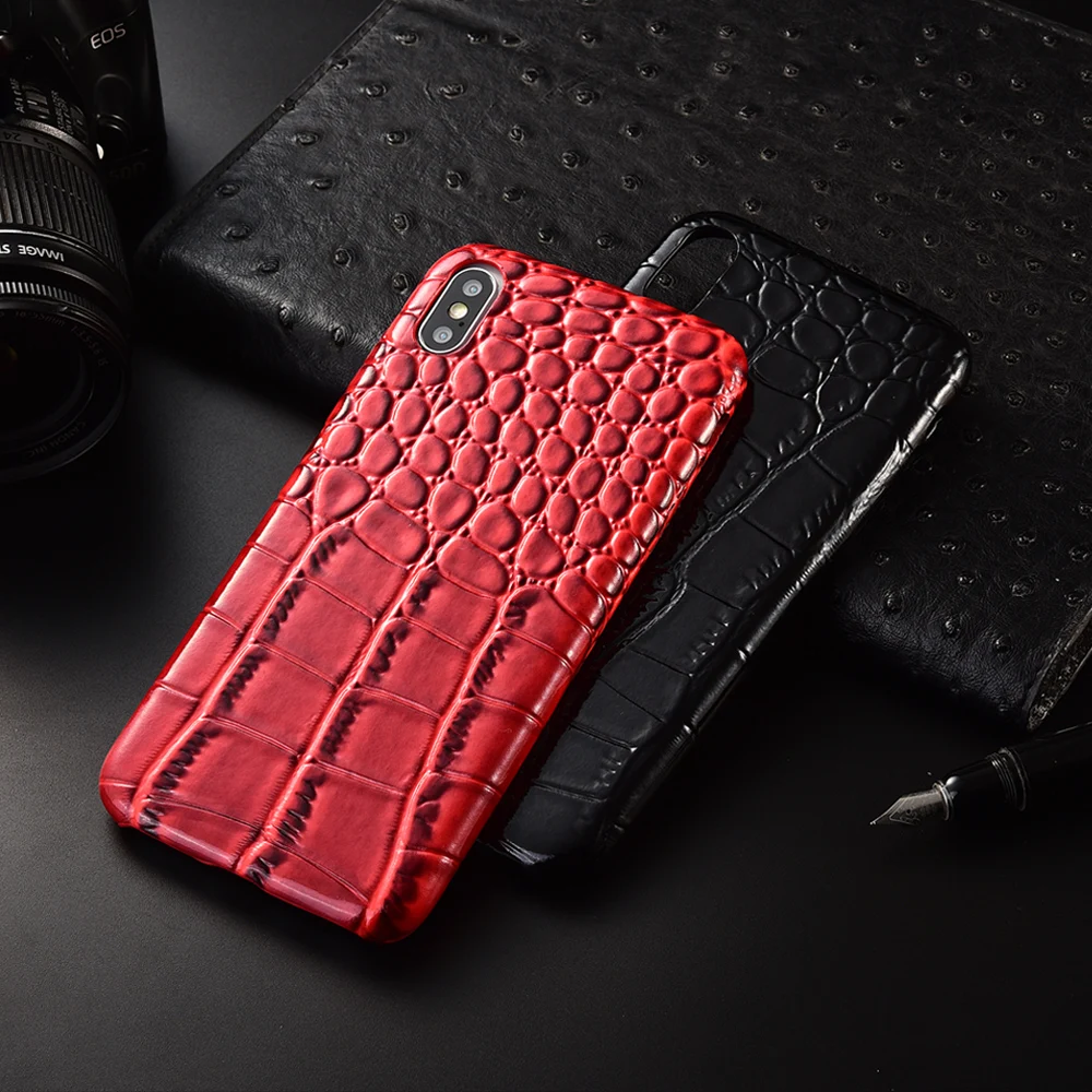 Ultra Thin Crocodile Skin PU Leather Back Cover for  XS Max XR Soft Phone Case For iPhone11 11Pro 11promax  Cover