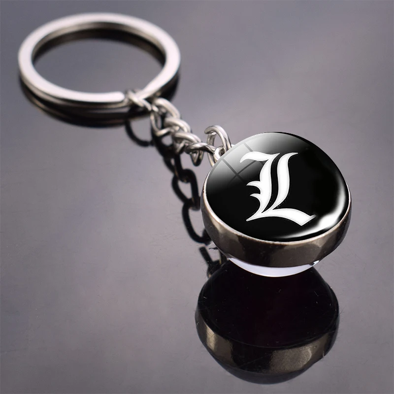 keychain Винтажная бронзовая брошь на булавке в виде знака смерти, светильник Yagami L ryuuk ryuku, Эмблема Аниме, манга, броши для косплея, подарок, аксессуары - Окраска металла: keychain