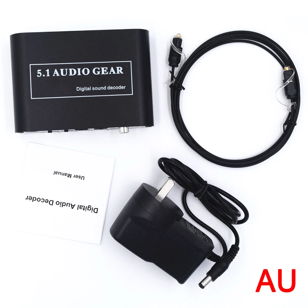 Черный Цифро-аналоговый аудио декодер DAC оптический коаксиальный USB вход 5.1CH аналоговый аудио Bluetooth приемник DTS AC3 PCM - Цвет: Черный