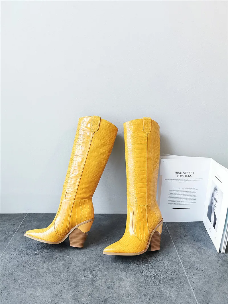 Prove Perfetto Rome Style Genuine Leather Women Knee-high Boots Sexy Night-club Boots Female High Heel Leather Pointed Toe Boots