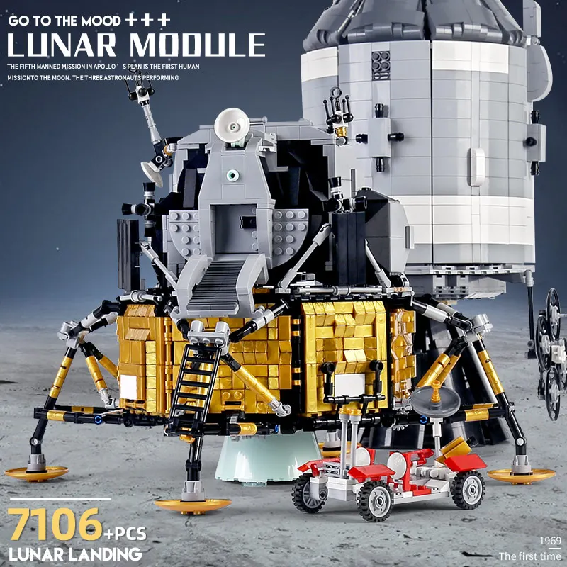 Креативная Серия Apollo 11 Звездный набор Wars Saturn V космический корабль строительные