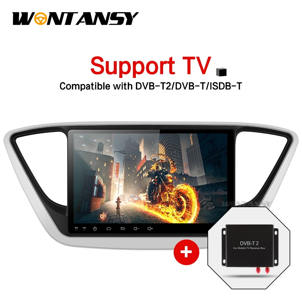 Автомобильный DVD gps для hyundai Verna Solaris Восьмиядерный " Android 9,0 автомобильный ПК головное устройство 1024*600 автомобильный Радио Навигация PX6