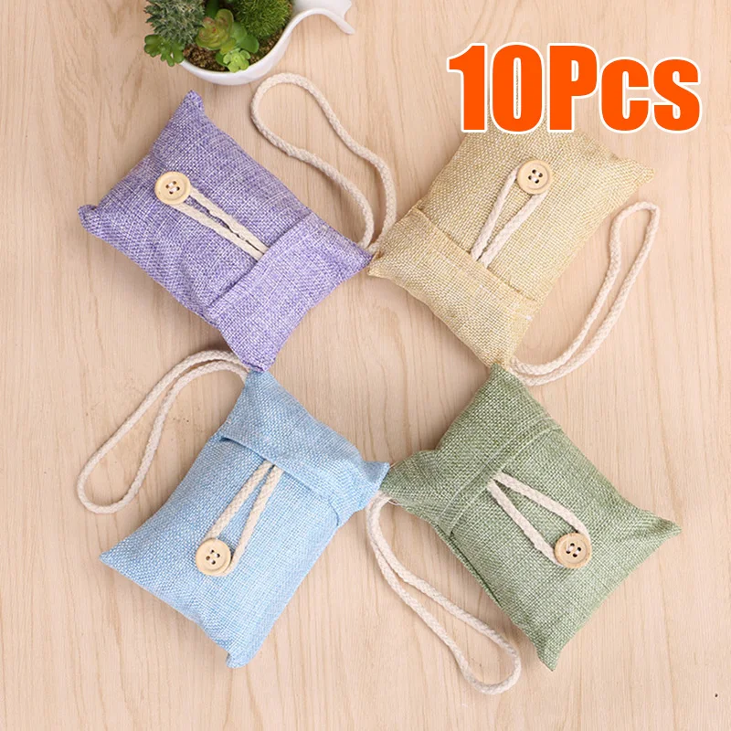 

6/10 Pcs Odor Neutralizer Bamboo Charcoal Bag Car Deodorizer Natural Air Purifier Freshener Household