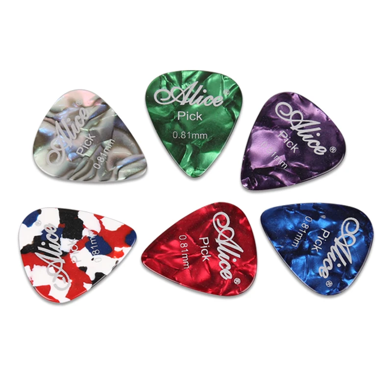 

Alice Guitar Pick 100 Pieces Mixed Thickness 0.46/0.71/0.81/0.96/1.2/1.5mm Celluloid Electric Guitar Speed Picks