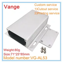 1 шт./лот настенный интегрированный корпус 6063-T5 алюминиевый ящик для инструментов 71*25*85 мм серебристого цвета для разъема проекта