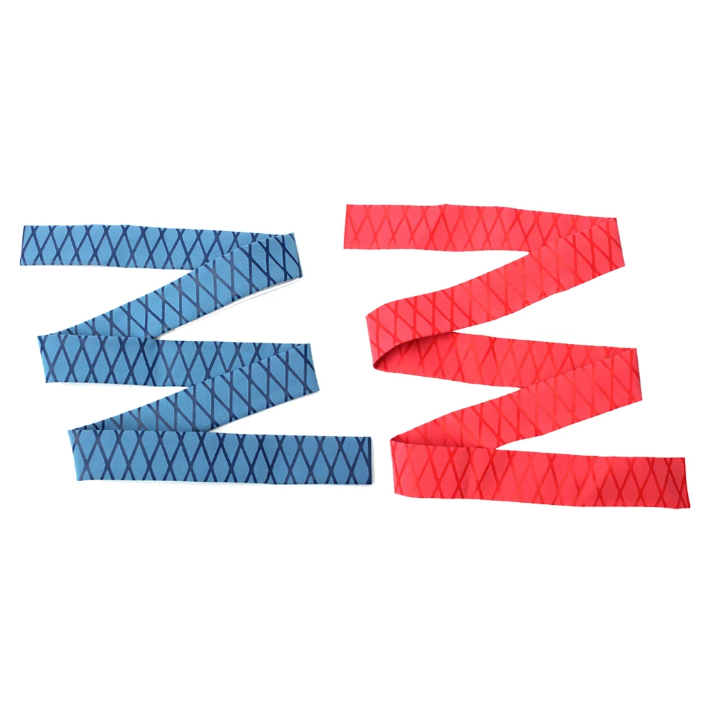2pcs Waterproof Non Slip Silicone Rubber Wrap Fishing Rod Heat Shrink Sleeve Fishing Accessories