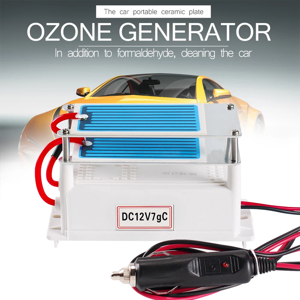 

Ozone Generator DC12V/AC220V/110V 7g/H Car Ozonizer Air Cleaner Purifier Deodorization Formaldehyde Disinfect Clean The Air