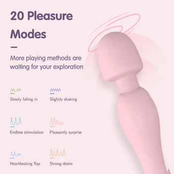 DRYWELL 20 Speeds Powerful Magic Wand Sex Toys For Women Female Vibrator Clitoris Stimulator Silent Couple Toys for Adults 18 2