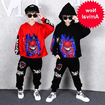 

Suit Cartoon Sports Clothes Children Hoodies pants 2pcs suit sets Sweatshirts Boys Dance wear Tracksuit 6 8 10 12 13 14 Years