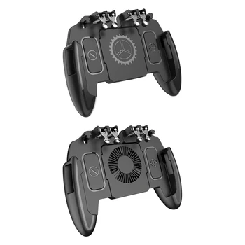 

6 Fingers Cooling Button Gamepad Mobile Gaming Dustproof Portable Carrying Decor for PUBG Game Controller Joystick