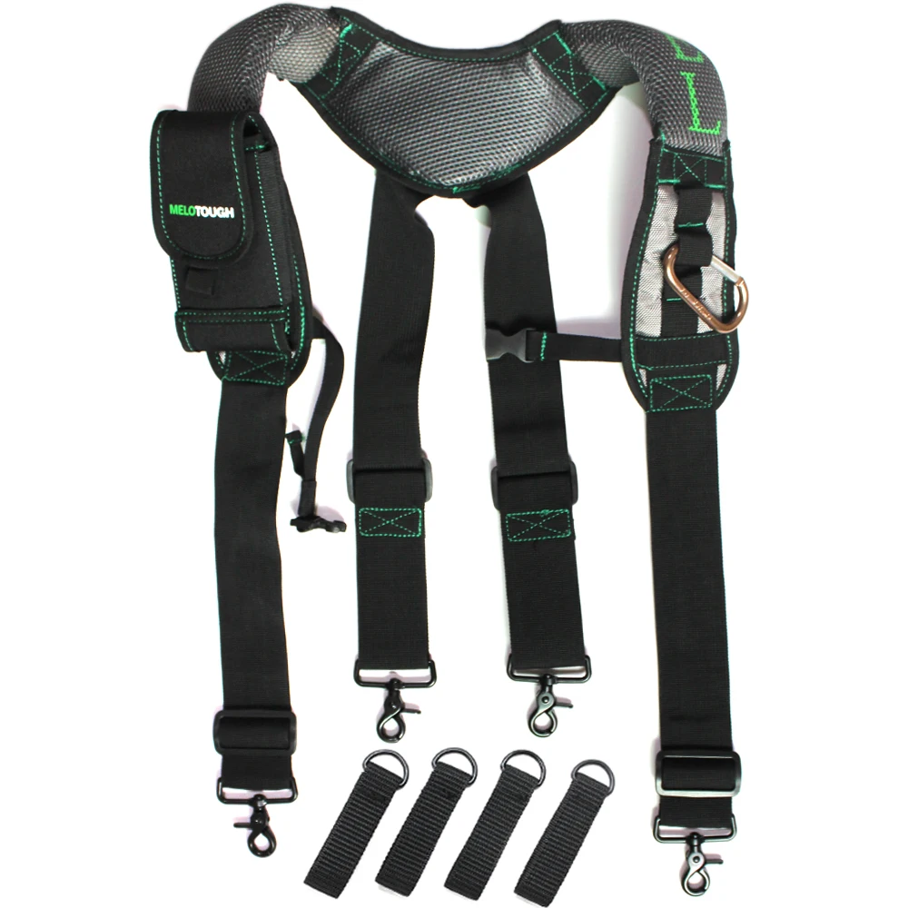 Padded Heavy Duty Work Tool Belt Braces Suspenders Men For Reducing Waist Weight Strap Tooling Pouch Bretels Mannen Suspender | Аксессуары