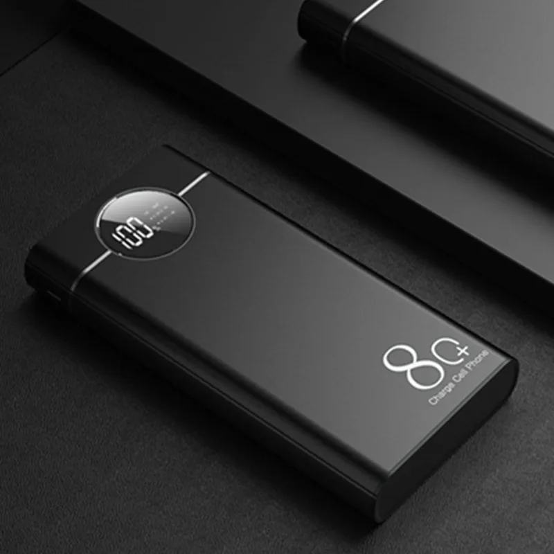 Large-Capacity 80000mAh Power Bank for Sumsung IPhone Xiaomi Portable Phone Fast Charger Watch Digital Display Travel Charger wireless charging power bank Power Bank