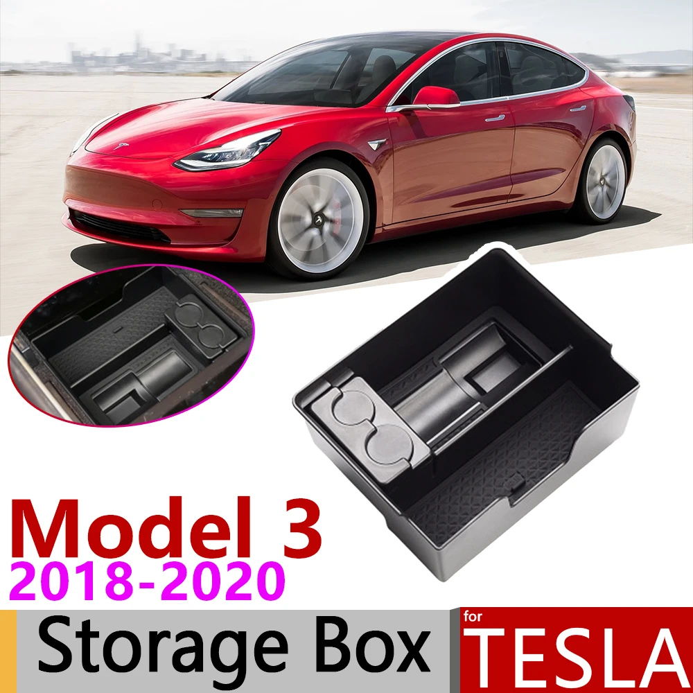 

for Tesla Model 3 Model3 2018 2019 2020 of Central Armrest Box Storage Interior Stowing Tidying Car Organizer Accessories