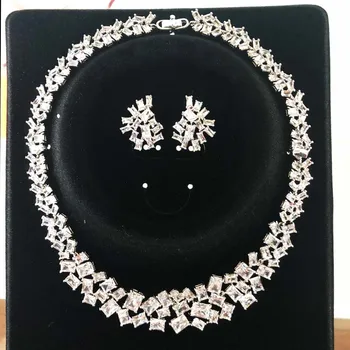 

Dazz Fashion brand 2019 Charm Wedding Jewelry Set Making Female Bride Jewelry Sets Necklace Earrings Accessories
